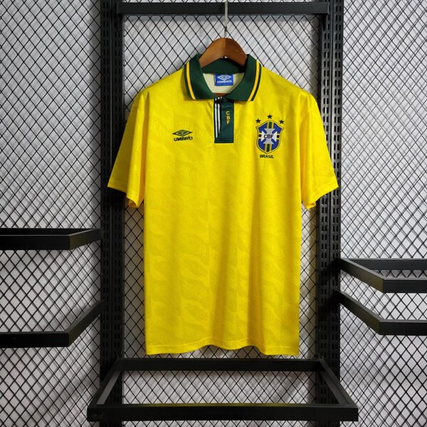 Brazil 1991 Home Players Jersey 01