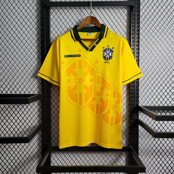 Brazil 1993 Home Players Jersey 01